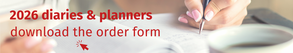 2026 diaries and planners \u2013 download the order form